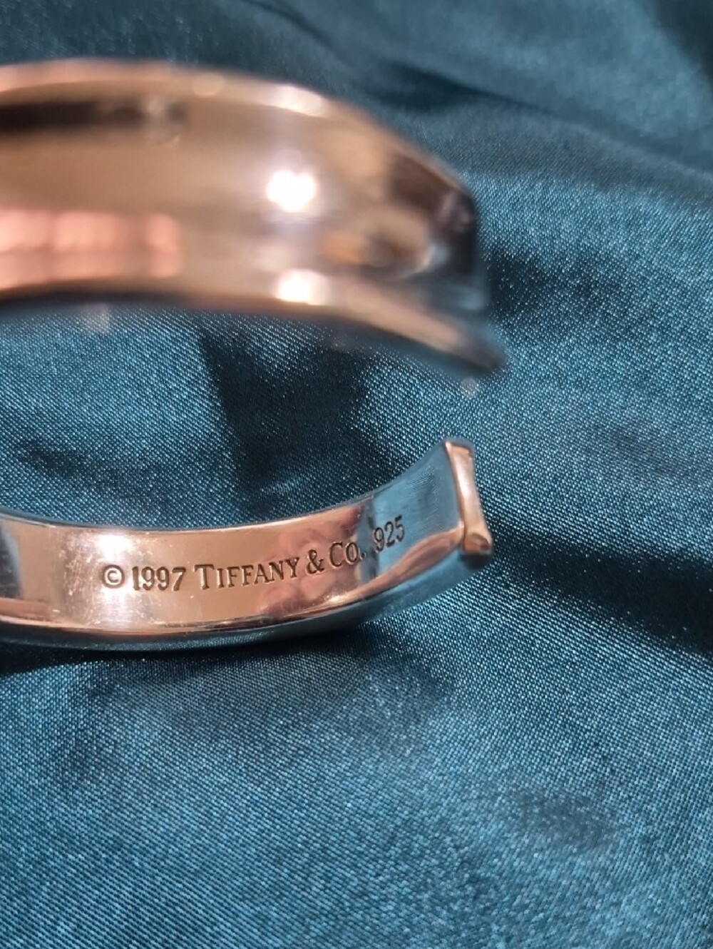 T & CO. Sterling Silver Cuff Bracelet - Polished Silver Tone - Picture 2 of 5